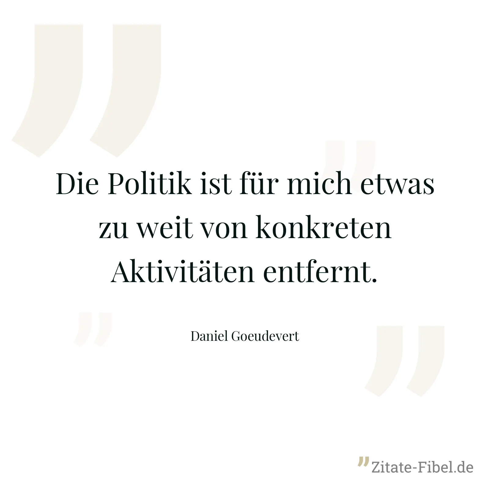Die Politik ist für mich etwas zu weit von konkreten Aktivitäten entfernt. - Daniel Goeudevert
