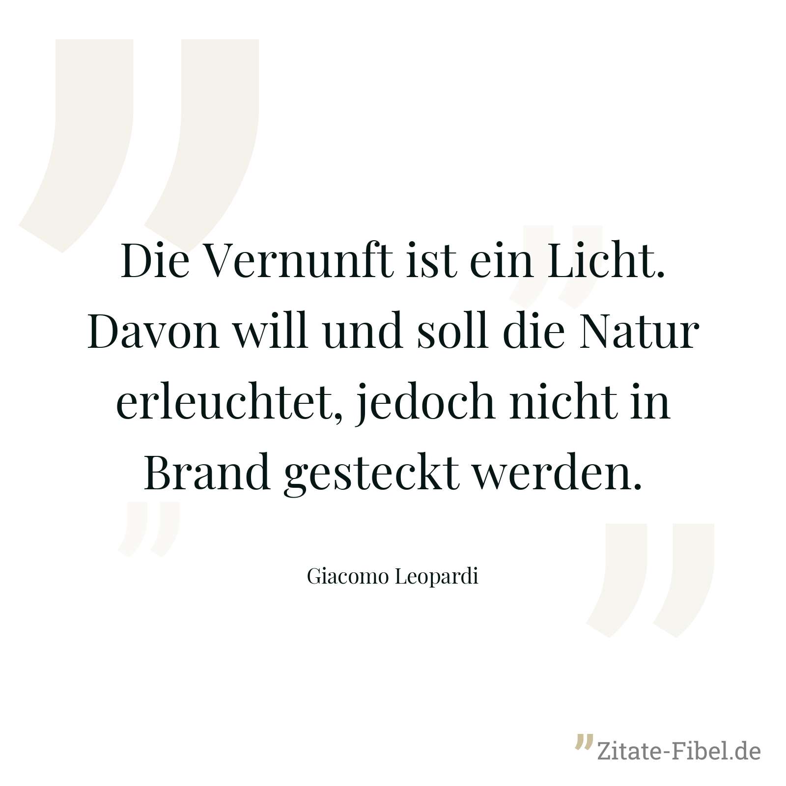 Giacomo Leopardi: In der Gesellschaft äußerst selten: ein wirklich