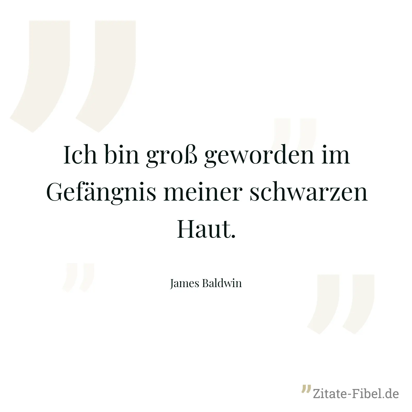 Ich bin groß geworden im Gefängnis meiner schwarzen Haut. - James Baldwin