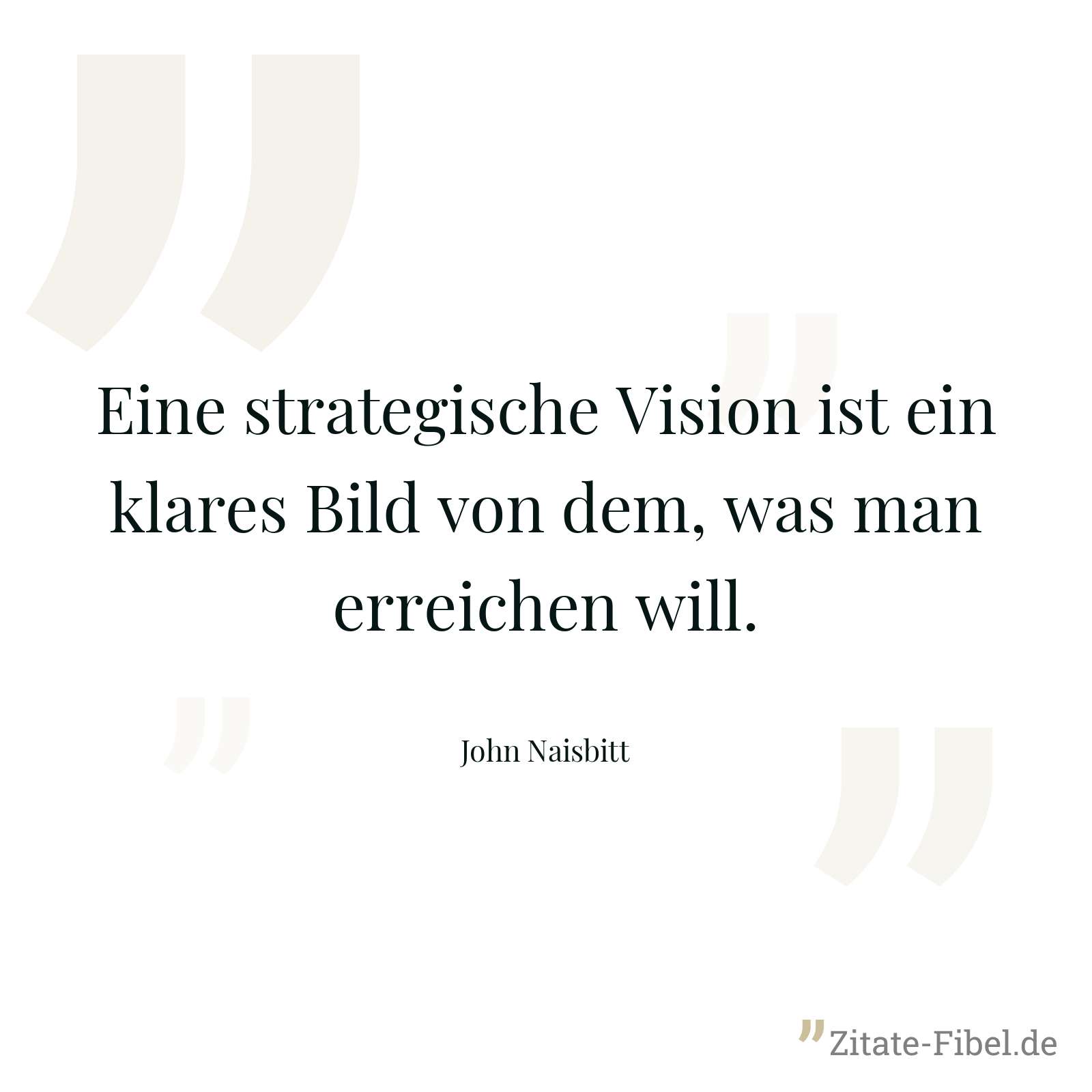 Eine strategische Vision ist ein klares Bild von dem, was man erreichen will. - John Naisbitt