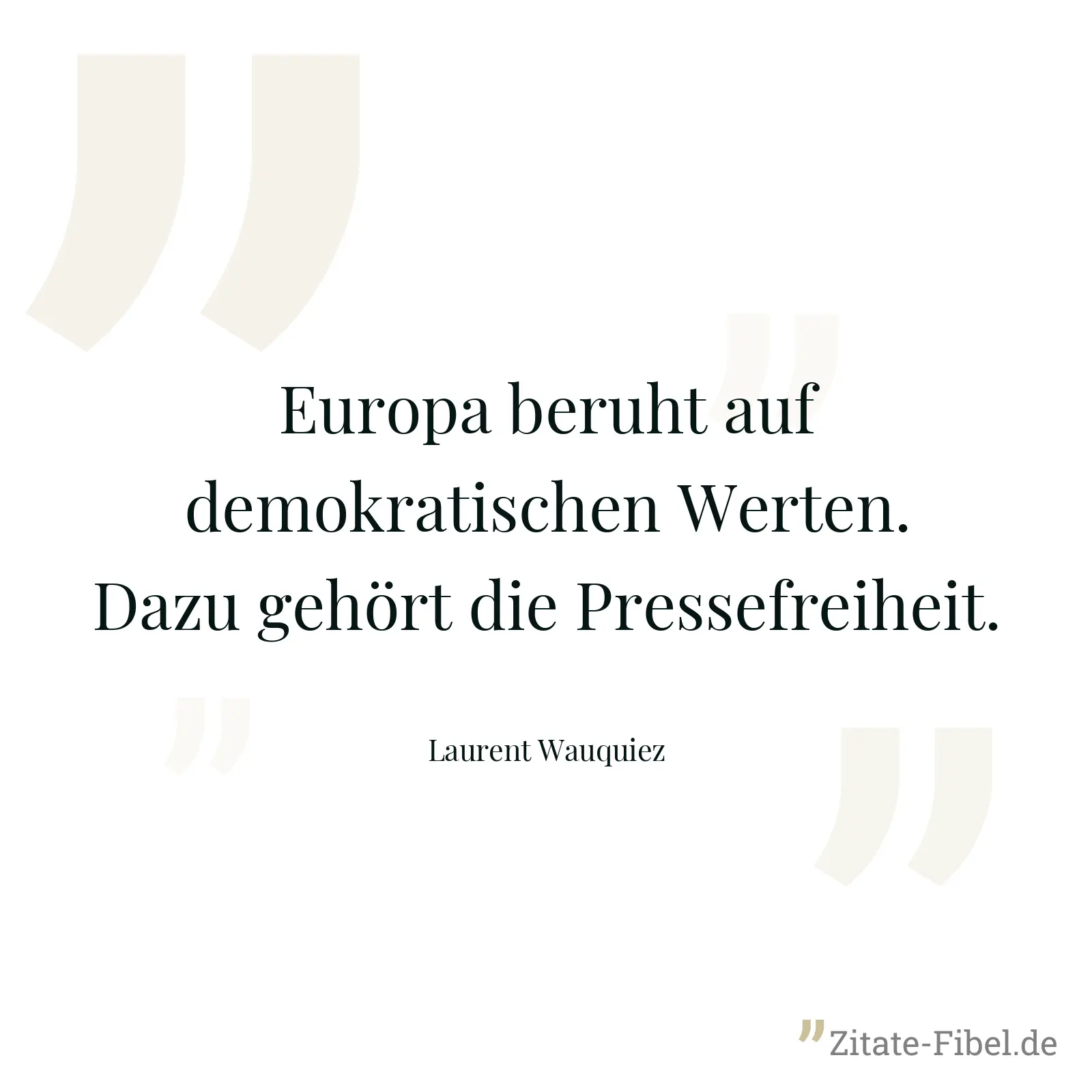 Europa beruht auf demokratischen Werten. Dazu gehört die Pressefreiheit. - Laurent Wauquiez