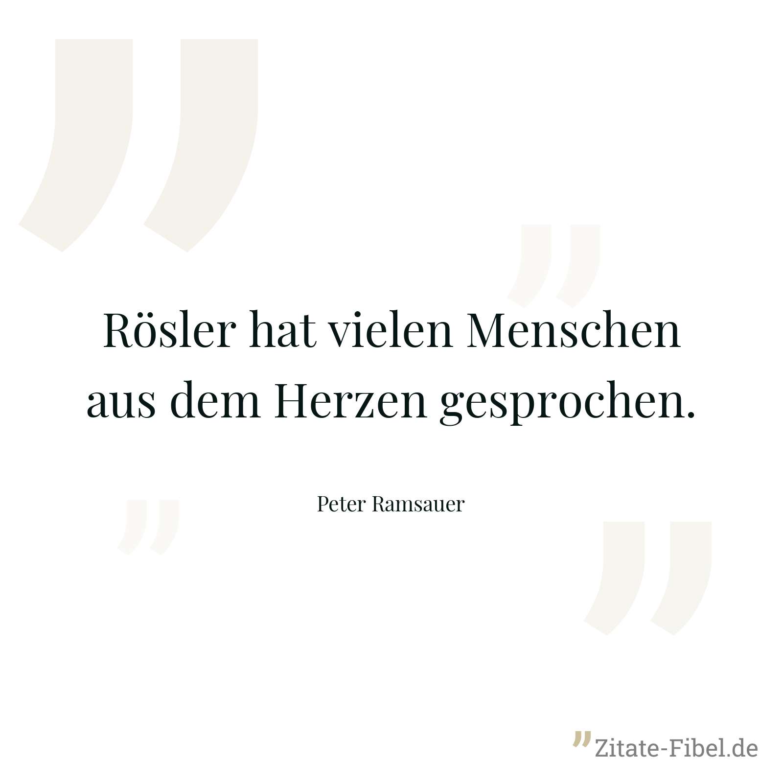 Rösler hat vielen Menschen aus dem Herzen gesprochen. - Peter Ramsauer