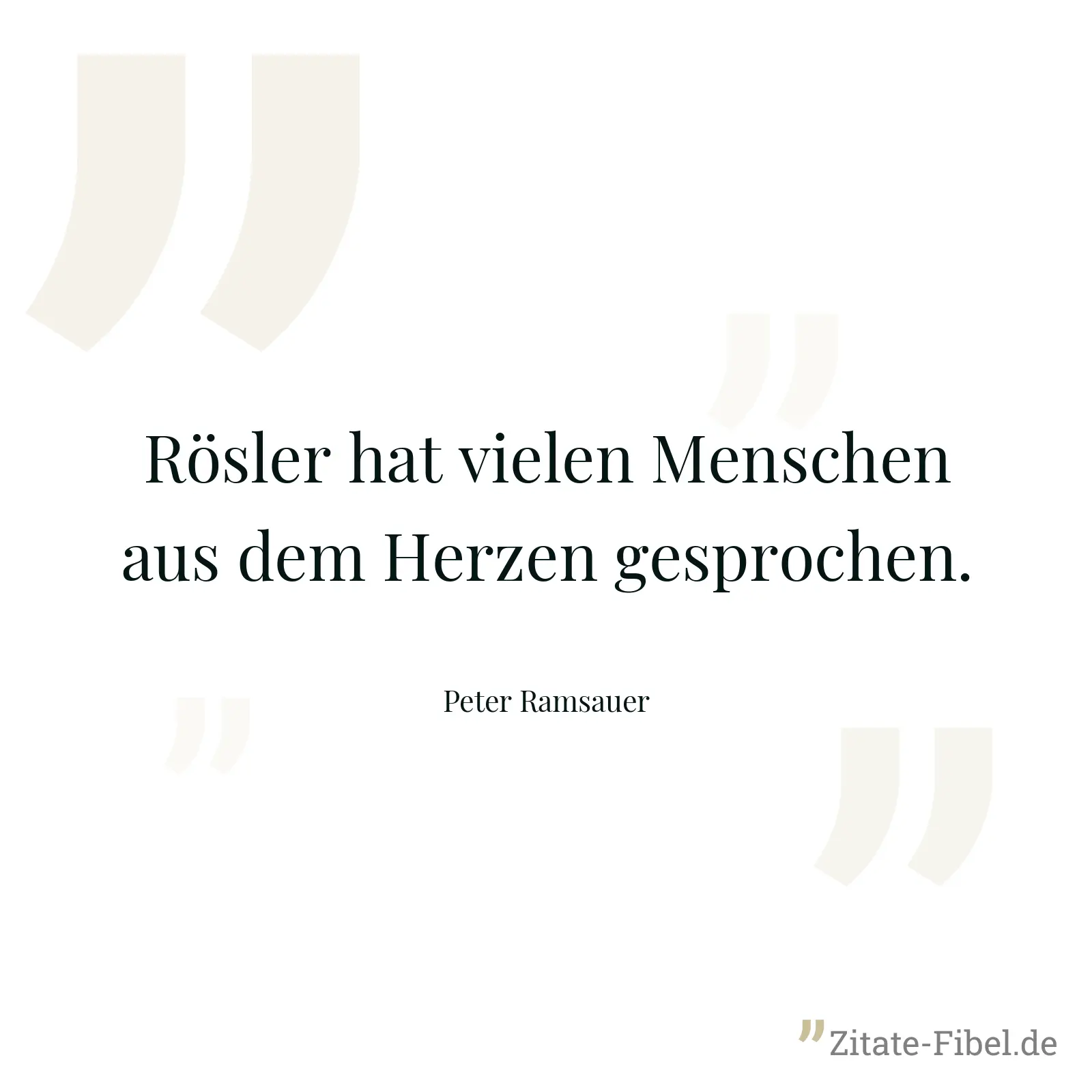 Rösler hat vielen Menschen aus dem Herzen gesprochen. - Peter Ramsauer