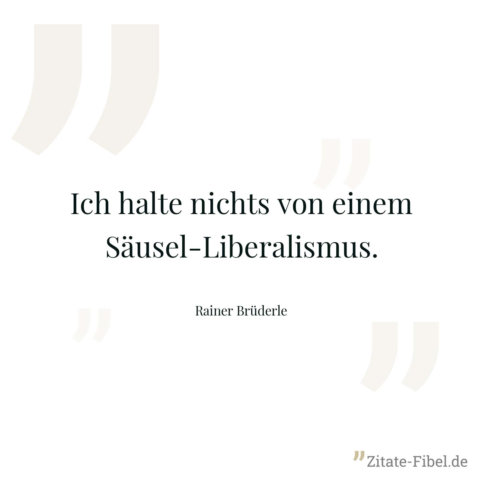 Ich halte nichts von einem Säusel-Liberalismus. - Rainer Brüderle