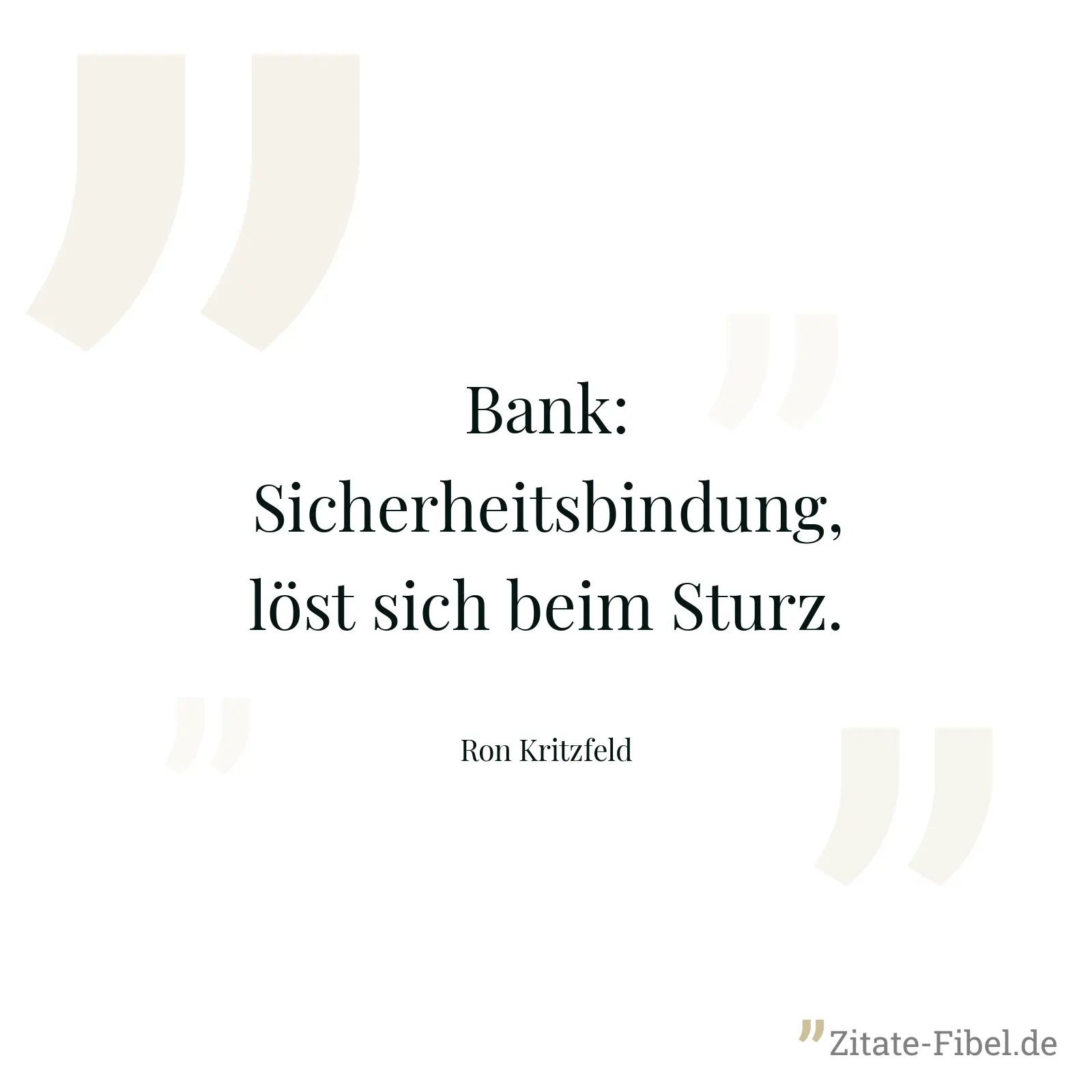 Bank: Sicherheitsbindung, löst sich beim Sturz. - Ron Kritzfeld