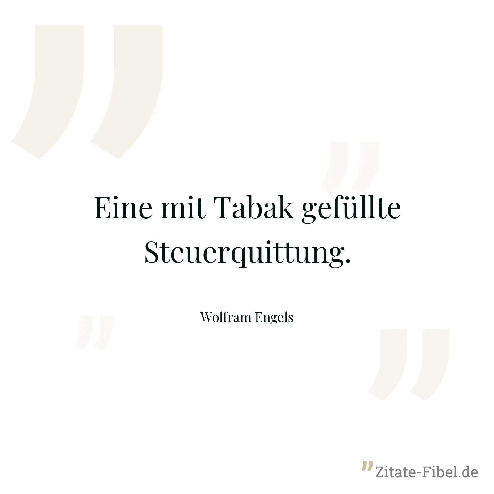 Eine mit Tabak gefüllte Steuerquittung. - Wolfram Engels